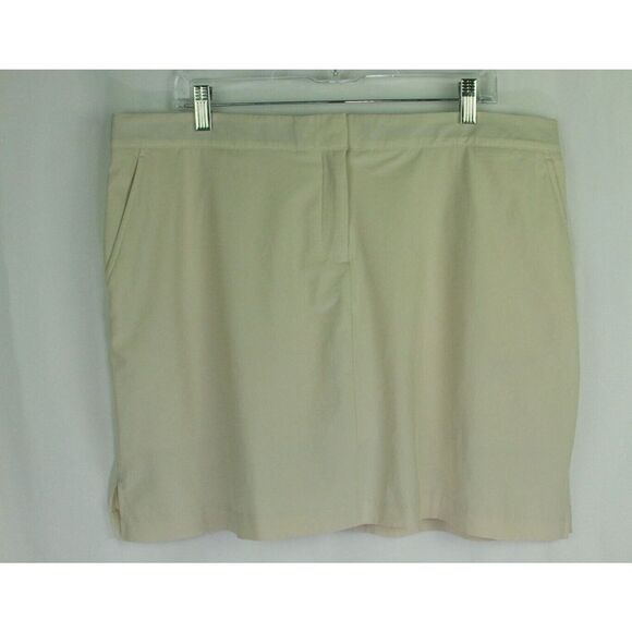 Izod Golf Skort Tennis Pickleball Gym Beige Ivory Womens 16 - Picture 1 of 5